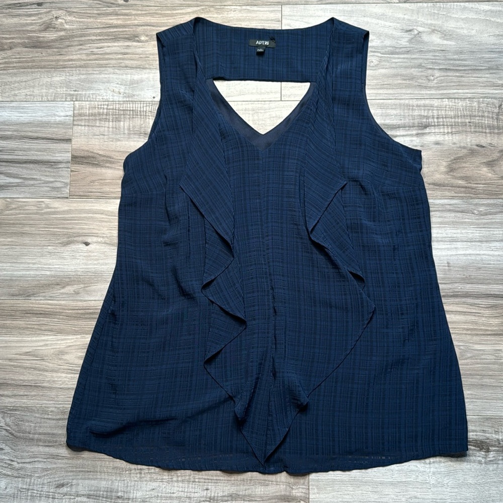 Dark navy color with flowy front